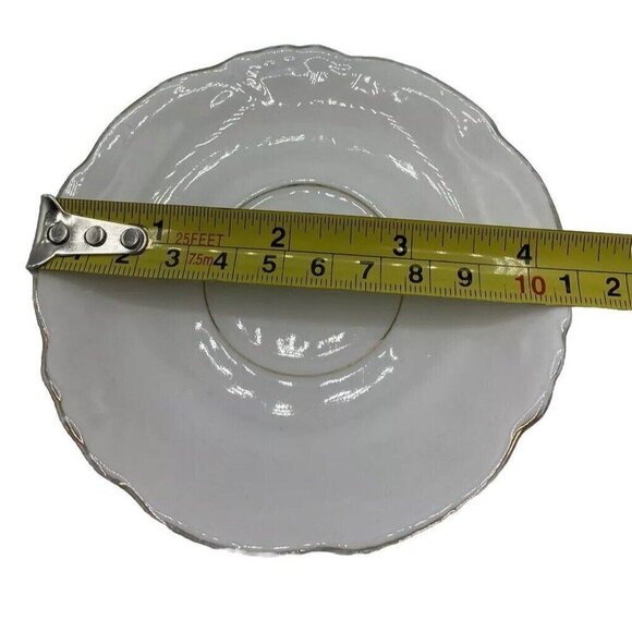 Vtg Demitasse Tea Cup Saucer Germany Crown Mark Floral Gold Tone Trim Regency - Picture 15 of 15